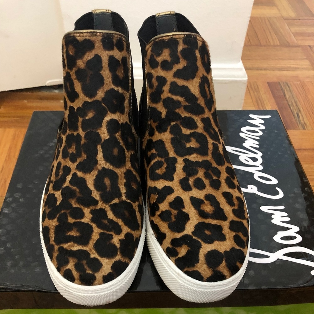 Sam Edelman Leopard High Top Sneakers
